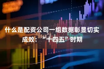 什么是配资公司一组数据彰显切实成效：“十四五”时期